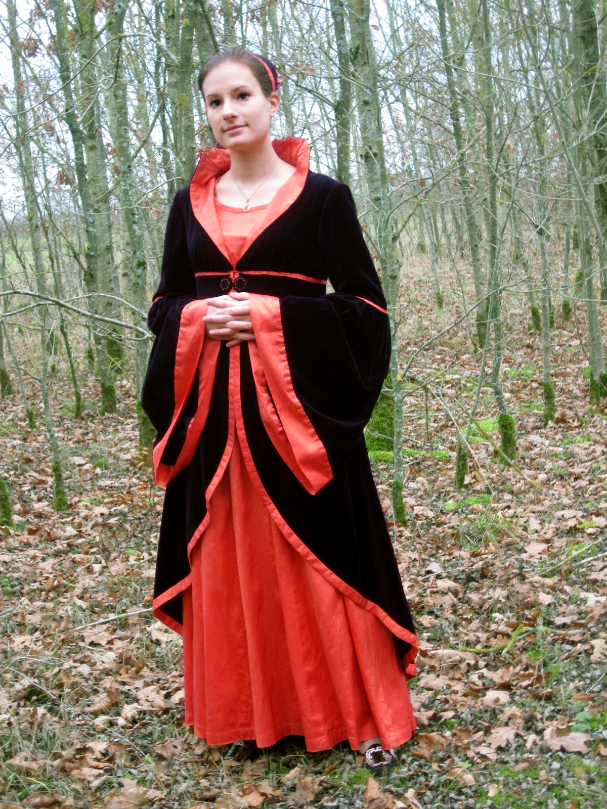 Bild: Samt- und Seidenkleid für eine Magierin.